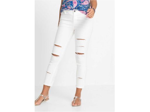 B.P.C białe spodnie z dziurami 38.