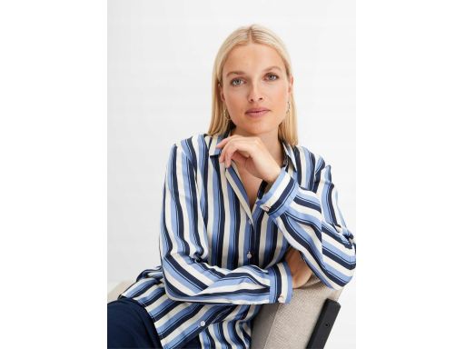 B.P.C bluzka koszulowa w paski satynowa r.46