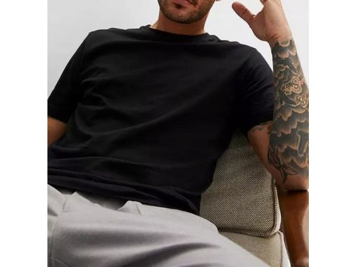 B.P.C 2-pak t-shirtów bawełnianych męskich czarnych 4XL.