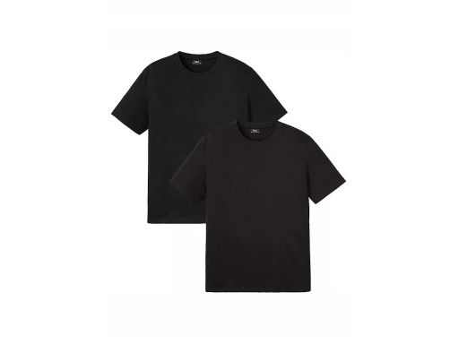 B.P.C 2-pak t-shirtów bawełnianych męskich czarnych 4XL.