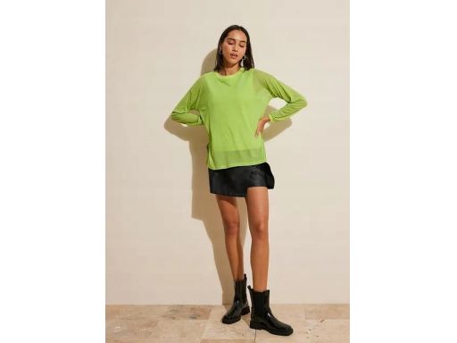 B.P.C bluza z siateczkową warstwą zielone jabłuszko 44/46.