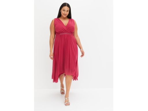 B.P.C sukienka siateczkowa asymetryczna z aplikacją r.44/46