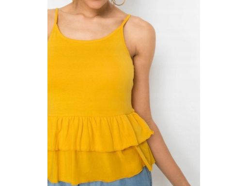 B.P.C top żółty na cienkie ramiączka ^36/38