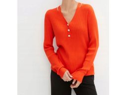 B.P.C sweter z wycięciami i dekoracyjnymi guzikami ^40/42