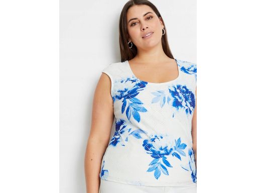 B.P.C bluzka z nadrukiem haft ażurowy r.36/38