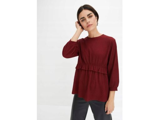B.P.C bluzka bordowa z krepy r.40/42