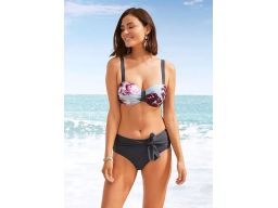 B.P.C bikini na fiszbinach we wzory z figami z przewiązaniem 50 (100D)