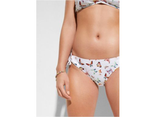 B.P.C bikini bandeau białe w motyle ^44