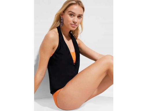 B.P.C tankini 3-elementowe pomarańczowe opaska figi top r.40