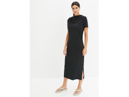 B.P.C sukienka z wiskozy długa z marszczeniem r.44/46