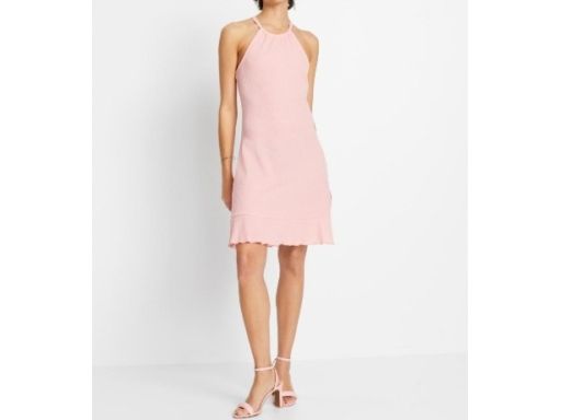 B.P.C sukienka różowa z krepy letnia ^44/46