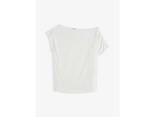 B.P.C biała bluzka z marszczeniem na ramionach ^48/50