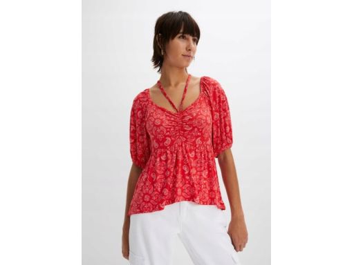 B.P.C bluzka czerwona w białe wzory r.44/46