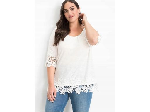 B.P.C bluzka biała z koronką ^32/34