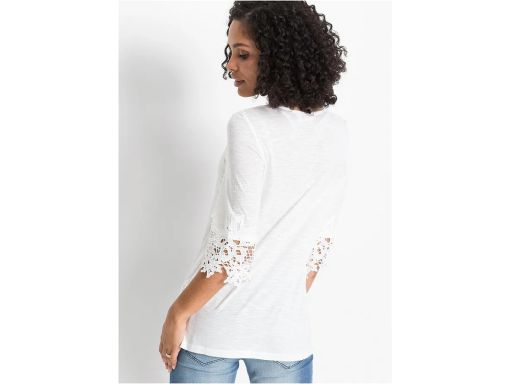 B.P.C bluzka biała z koronką ^32/34