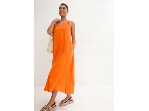 B.P.C sukienka letnia pomarańczowa długa dżersejowa r.52/54