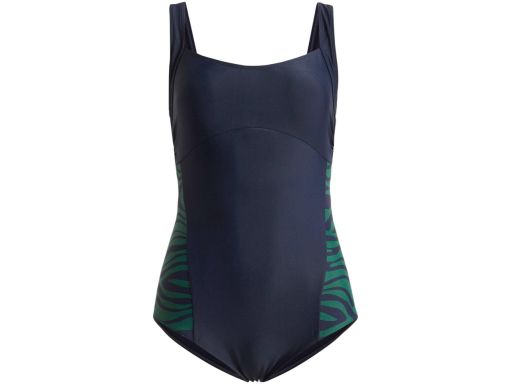 B.P.C kostium kąpielowy modelujący granatowy z zielonym wzorem zebry 4