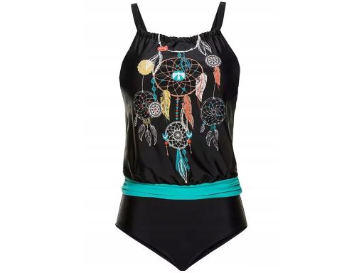 B.P.C kostium kąpielowy oversize czarny z łapaczem snów 38.