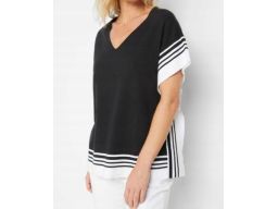 B.P.C sweter-poncho czarno-biały ^40/42