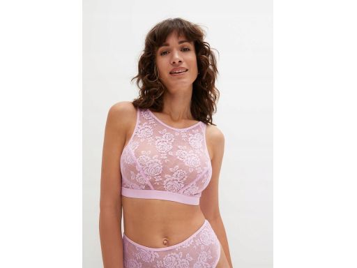 B.P.C Biustonosz bralette różowy koronkowy ^36