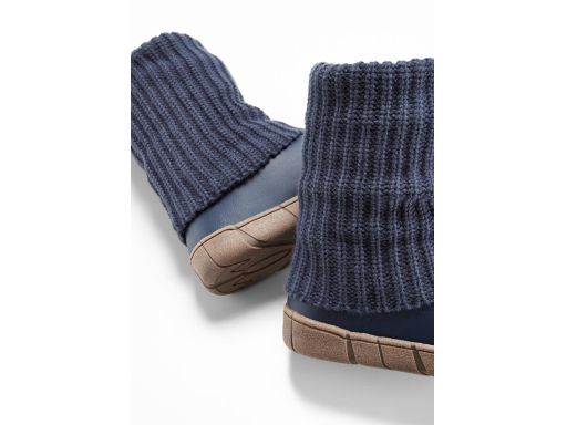 B.P.C kozaki ze skóry naturalnej ze skarpetową cholewką granatowe 41.