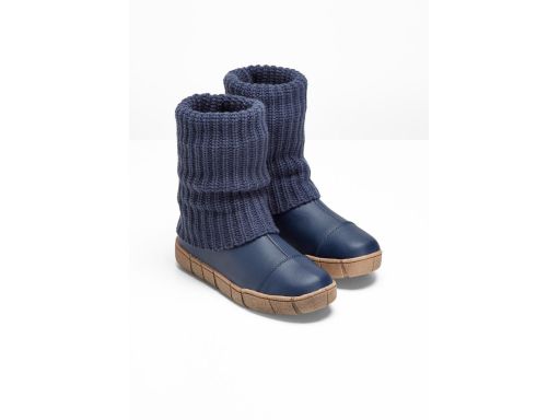 B.P.C kozaki ze skóry naturalnej ze skarpetową cholewką granatowe 41.