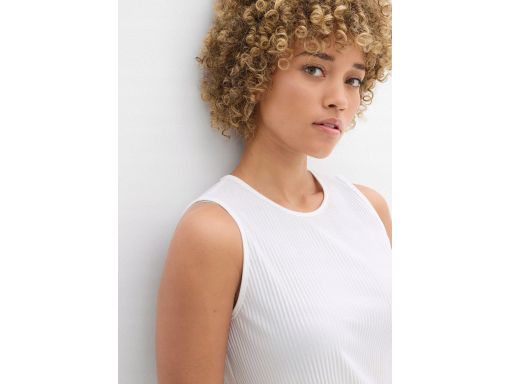 B.P.C bluzka bez rękawów top czarna plisowana r.56/58