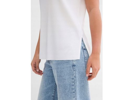 B.P.C bluzka bez rękawów top czarna plisowana r.56/58