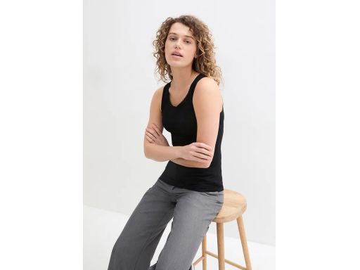 B.P.C top czarny z koronką r.40/42