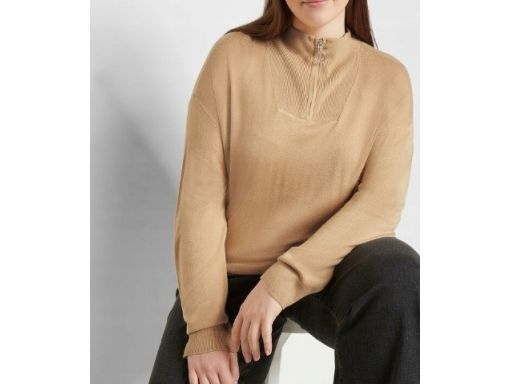 B.P.C bluzka dzianinowa ze stójką beżowa r.44/46