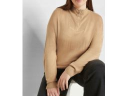 B.P.C bluzka dzianinowa ze stójką beżowa r.44/46