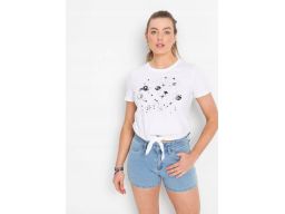 *B.P.C t-shirt biały z wiązaniem 32/34.
