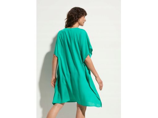 B.P.C tunika plażowa ekskluzywna z kamieniami zielona 52/54.