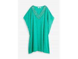 B.P.C tunika plażowa ekskluzywna z kamieniami zielona 52/54.