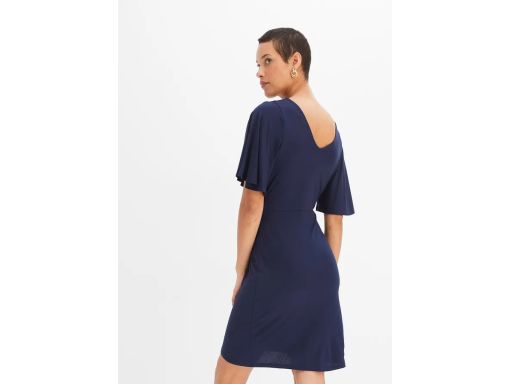 B.P.C granatowa sukienka z dekoracyjną sprzączką r.36/38