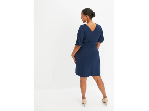 B.P.C granatowa sukienka z dekoracyjną sprzączką r.36/38