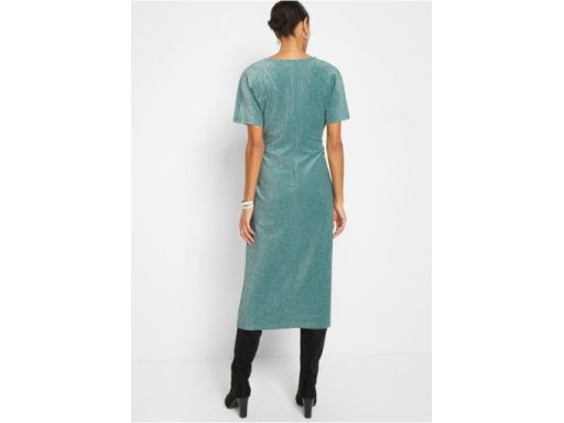 AF7931 sukienka midi brokatowa zieleń r.36/38