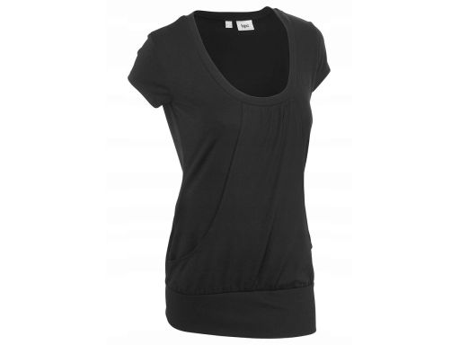 B.P.C t-shirt sportowy czarny dłuższy 32/34.