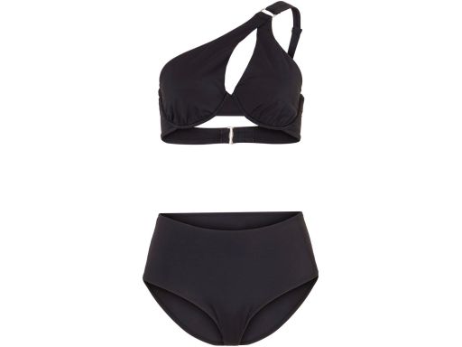 B.P.C czarne bikini asymetryczne na fiszbinach ^40(80D)