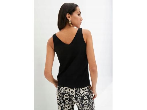 B.P.C czarny top z bawełny organicznej ^32/34