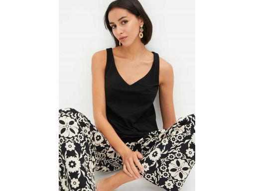 B.P.C czarny top z bawełny organicznej ^32/34