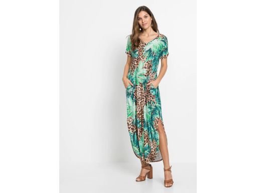 B.P.C długa sukienka letnia we wzory 36/38.