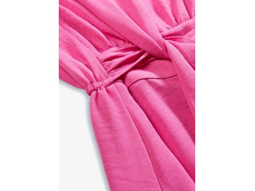 B.P.C sukienka midi jasna fuksja z przewiązaniem ^42