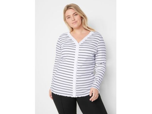 B.P.C prążkowana bluzka rozpinana w paski 44/46.