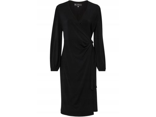 B.P.C sukienka czarna kopertowa midi ^36/38