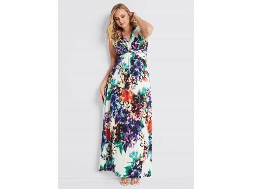 B.P.C długa sukienka letnia we wzory 36/38.