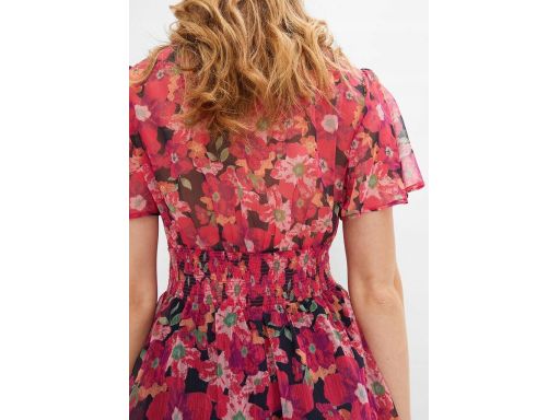 B.P.C sukienka midi w kwiaty z falbankami 38.