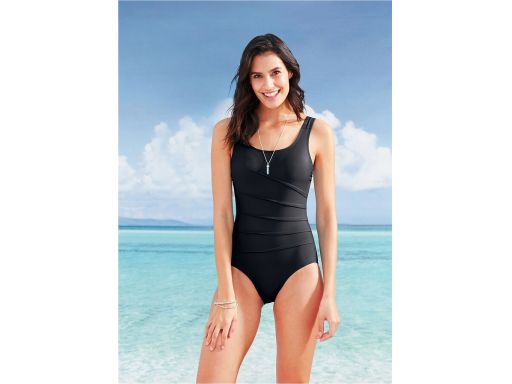 B.P.C kostium jednoczęściowy z zaszewkami czarny ^50