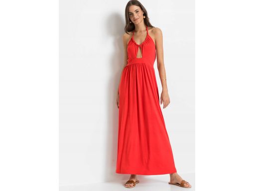 B.P.C letnia sukienka maxi czerwona r.32/34