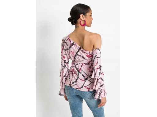 B.P.C bluzka wzorzysta na jedno ramię r.36/38